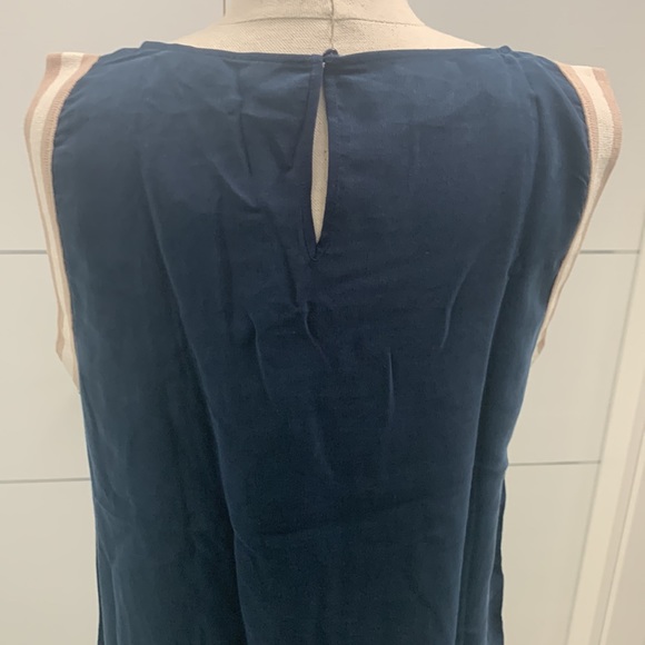 Zara NWT Basic Z1975 Denim Navy Tencel Top Size M - Picture 5 of 14